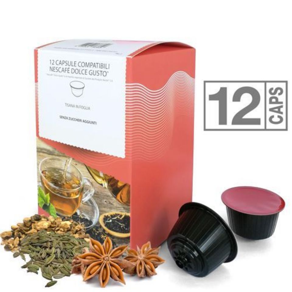 Immagine di 12 Capsule Tisana in foglie Digestive Compatibili Nescafé Dolce Gusto