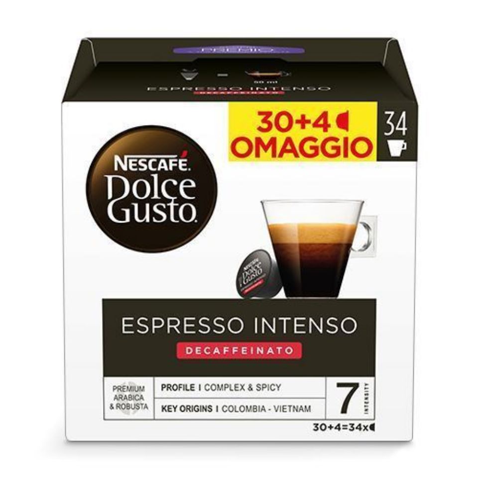 Immagine di 204 capsule Nescafé Dolce Gusto Espresso Intenso DECAFFEINATO con Spedizione Gratuita