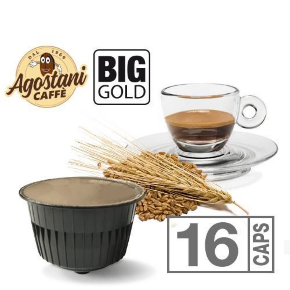 Immagine di 16 Capsule Orzo Agostani BIG GOLD Compatibili Nescafé Dolce Gusto