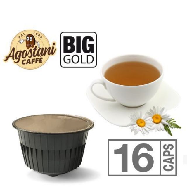 Visualizza i dettagli per 16 Capsule Camomilla Agostani BIG GOLD Compatibili Nescafé Dolce Gusto 16 Capsule Camomilla Agostani BIG GOLD Compatibili Nescafé Dolce Gusto