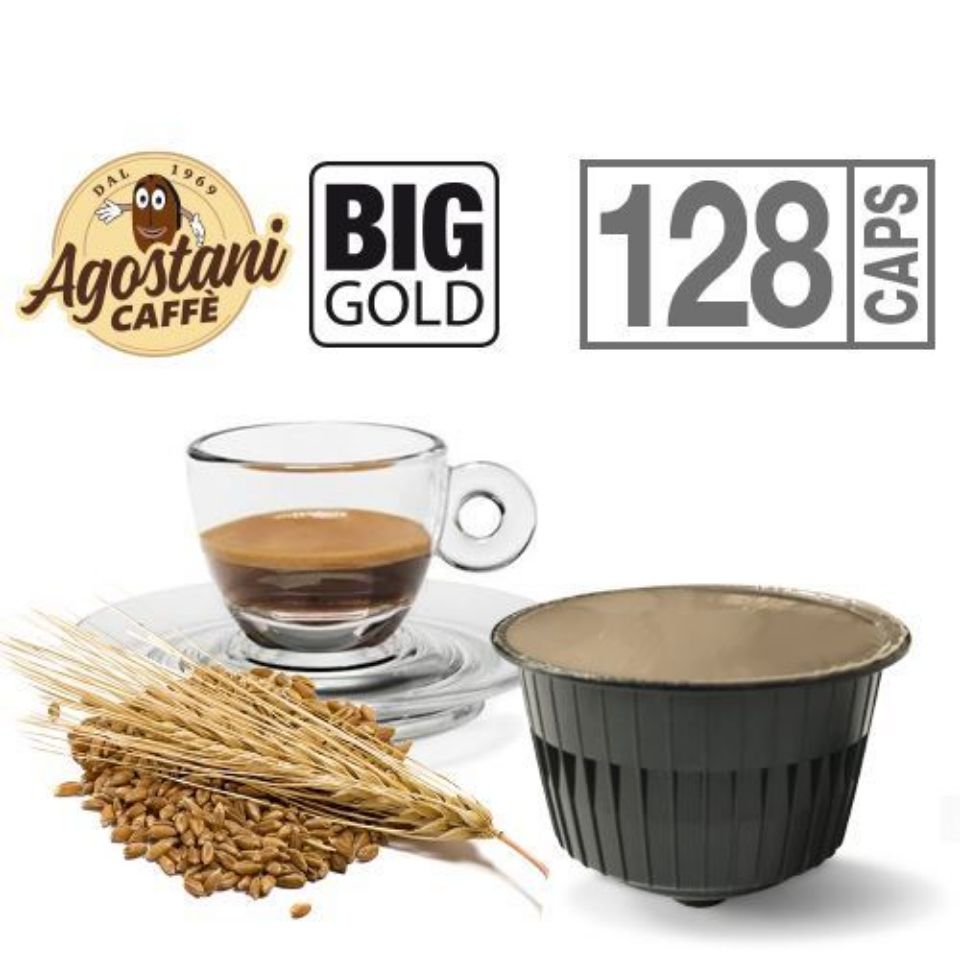 Immagine di 128 Capsule ORZO Agostani Big Gold Compatibili Nescafé Dolce Gusto con Spedizione Gratuita