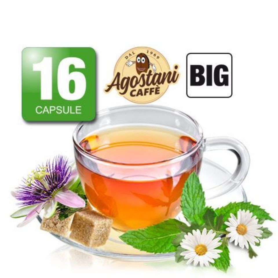 16 Capsule Tisana Relax Agostani Big Compatibili Nescafé Dolce Gusto