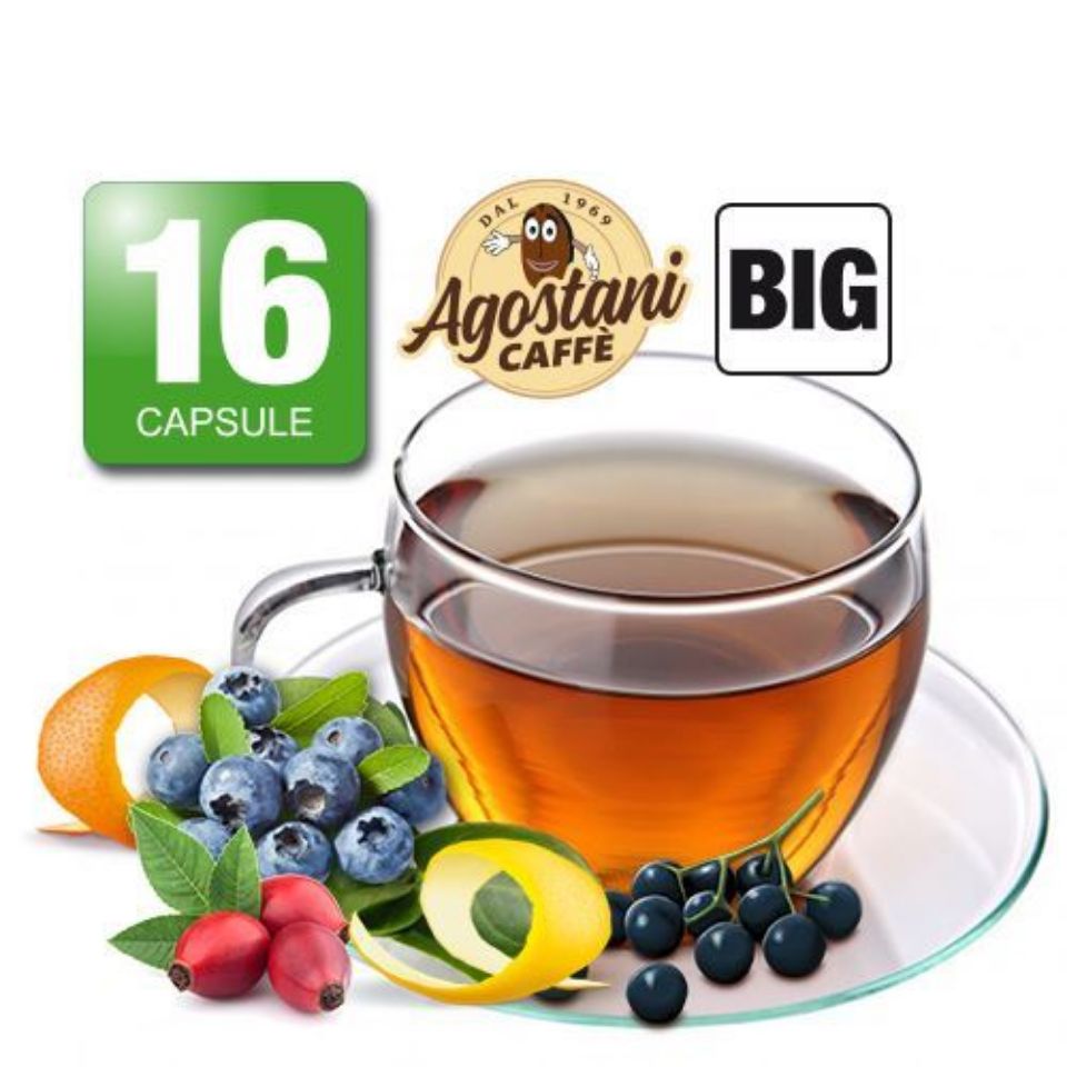 Immagine di 16 Capsule Infuso Mirtillo e Frutti misti Agostani Big Compatibili Nescafé Dolce Gusto