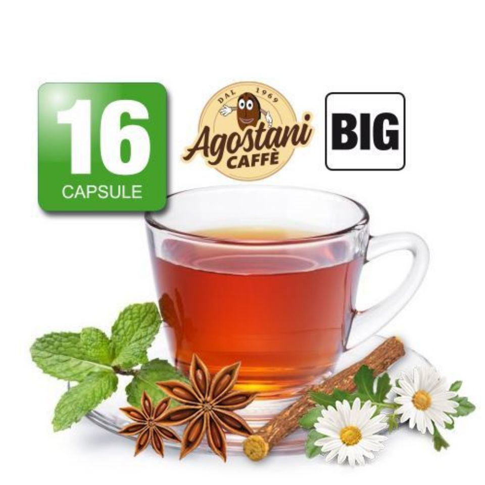 Immagine di 16 Capsule Tisana Digestiva Agostani Big Compatibili Nescafé Dolce Gusto