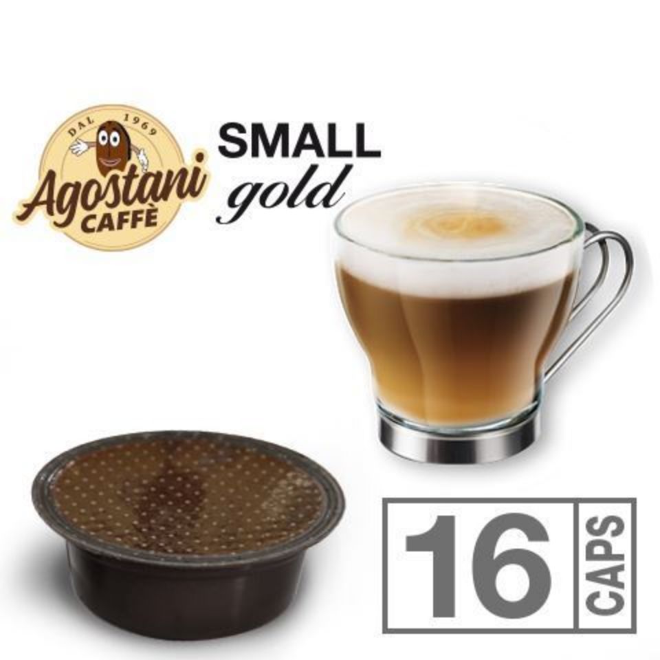 Immagine di 16 capsule Cortado Agostani SMALL GOLD compatibili Lavazza a Modo Mio