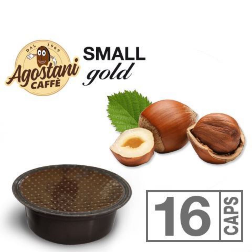Immagine di 16 capsule Nocciolino Agostani SMALL GOLD compatibili Lavazza a Modo Mio