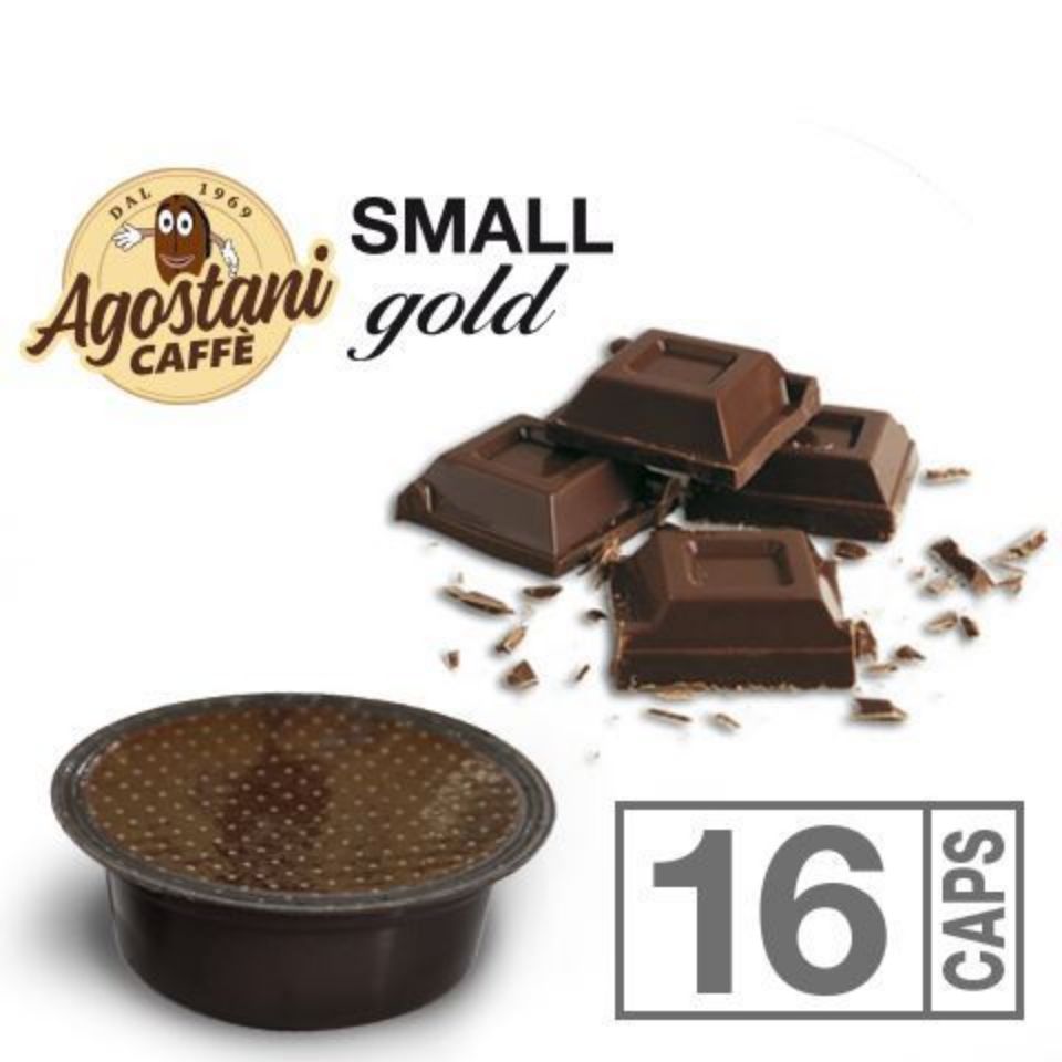 Immagine di 16 capsule Cioccolata Agostani SMALL GOLD compatibili Lavazza a Modo Mio