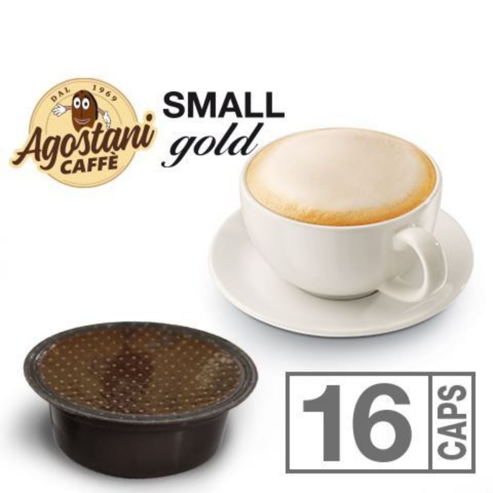 Immagine di 16 capsule Cappuccino Agostani SMALL GOLD compatibili Lavazza a Modo Mio