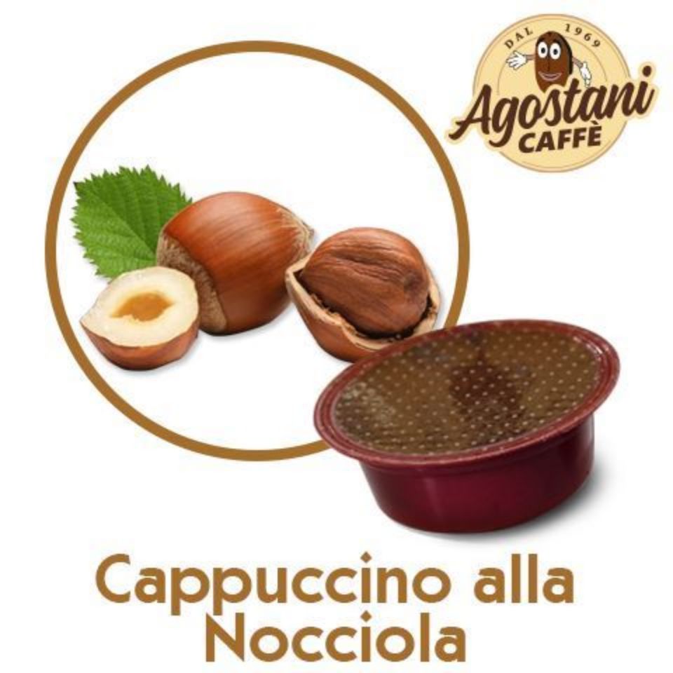 Immagine di 16 capsule Cappuccino Aromatizzato alla Nocciola Agostani SMALL compatibile Lavazza a Modo Mio