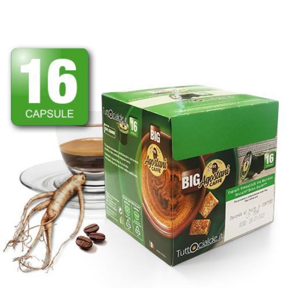 Immagine di 16 Capsule Ginseng Agostani Big  compatibili Nescafé Dolce Gusto