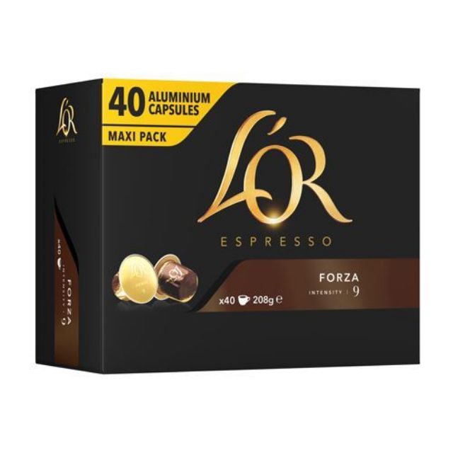 Visualizza i dettagli per 200 Capsule Caffè FORZA L'OR Espresso - Capsule in Alluminio compatibili Nespresso 200 Capsule Caffè FORZA L'OR Espresso - Capsule in Alluminio compatibili Nespresso