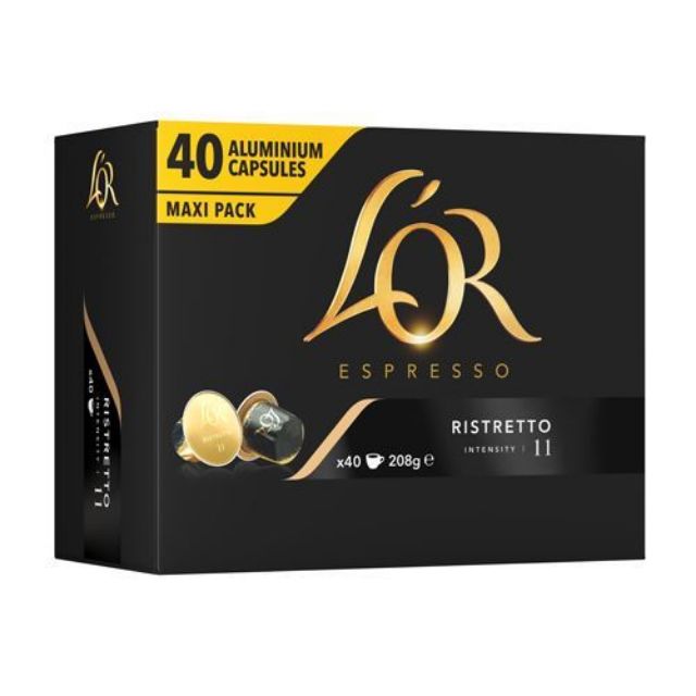 Visualizza i dettagli per 200 Capsule Caffè RISTRETTO L'OR Espresso - Capsule in Alluminio compatibili Nespresso 200 Capsule Caffè RISTRETTO L'OR Espresso - Capsule in Alluminio compatibili Nespresso
