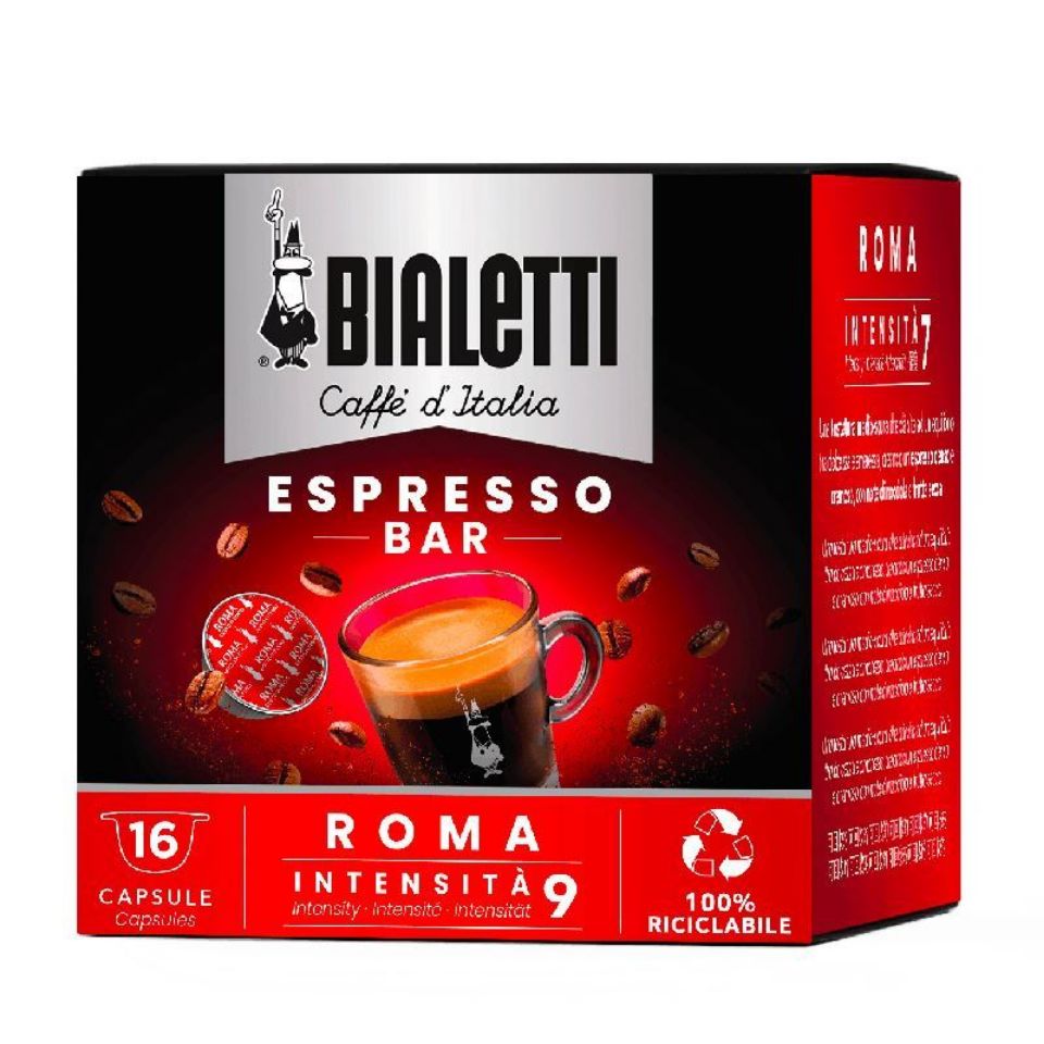 128 Capsule Bialetti Roma I Caffè d'Italia in Alluminio