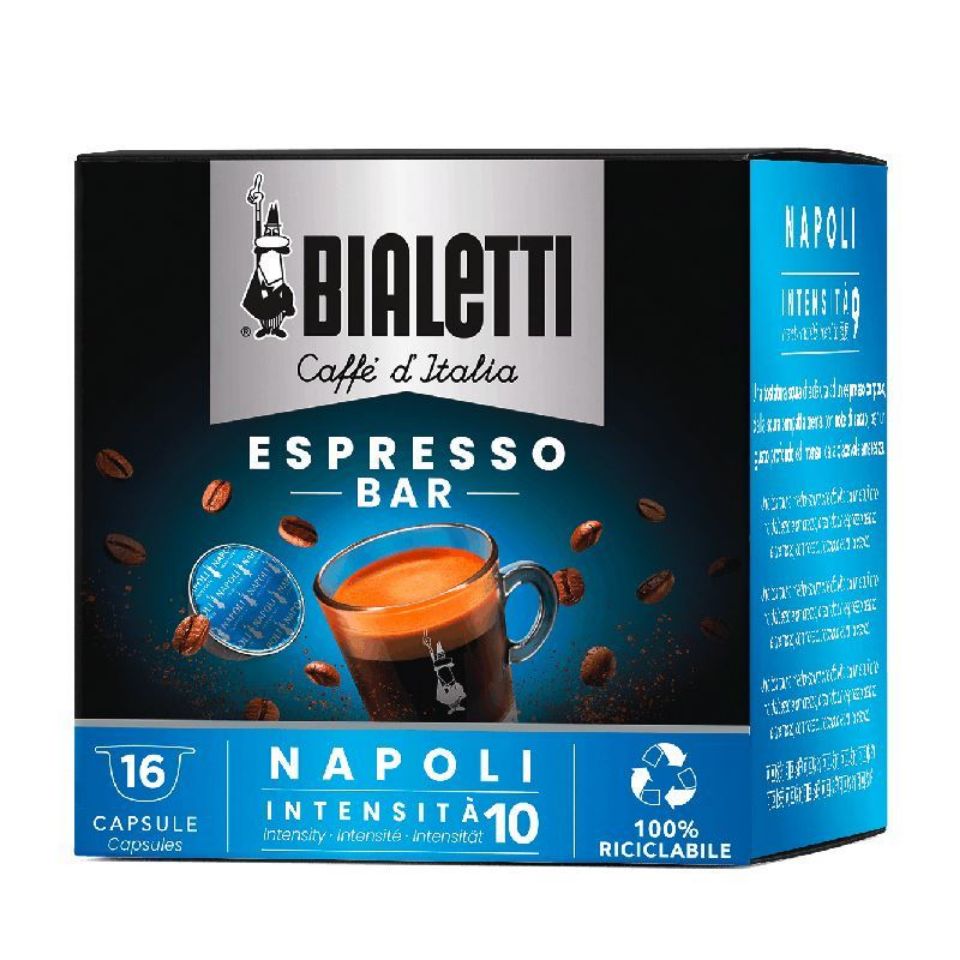 128 Capsule Bialetti Napoli I Caffè d'Italia in Alluminio