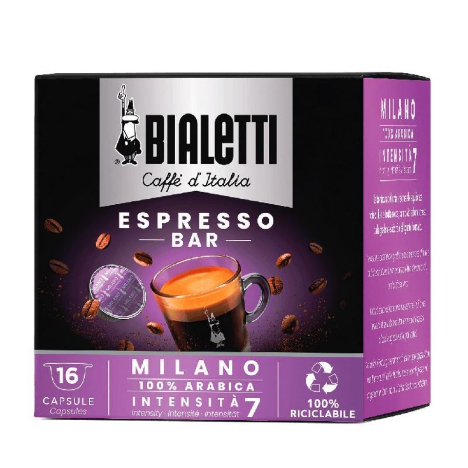 128 capsule Bialetti MILANO - I caffè d’Italia in alluminio