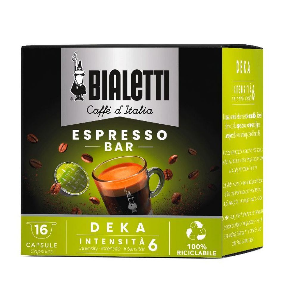 128 capsule Bialetti DEKA - I caffè d’Italia in alluminio