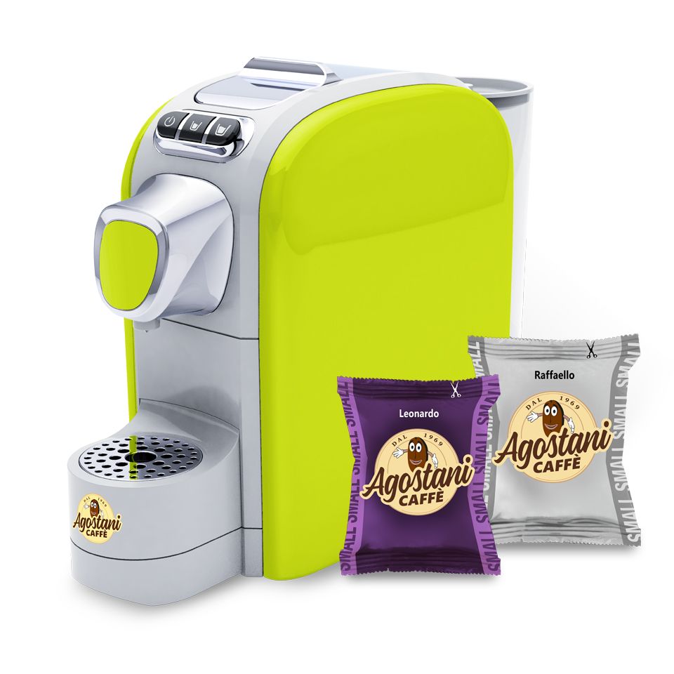 Offerta Online: Macchina caffè Agostani Small Cup lime + 200 capsule miste