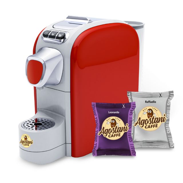 Visualizza i dettagli per Offerta: Macchina Agostani Small Cup Rossa + 200 capsule Caffè Agostani linea Small Offerta: Macchina Agostani Small Cup Rossa + 200 capsule Caffè Agostani linea Small