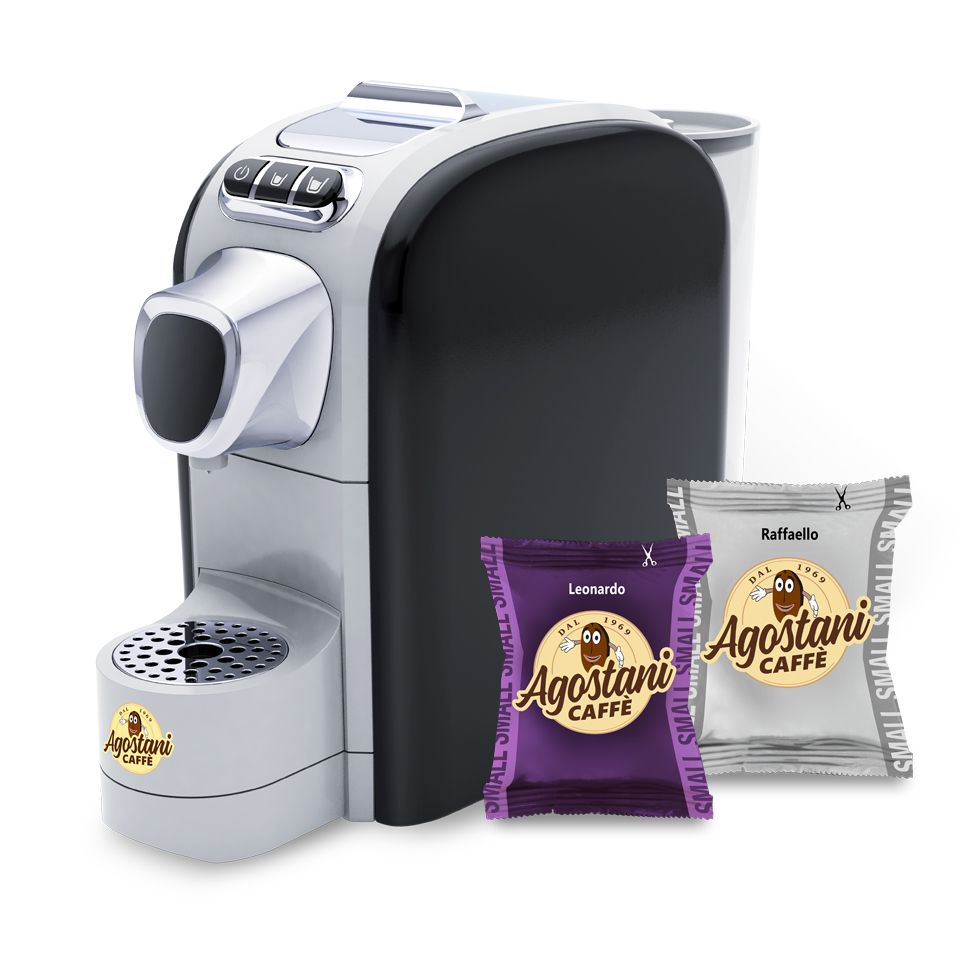 Immagine di Offerta: Macchina Agostani Small Cup Nera + 200 capsule Caffè Agostani linea Small