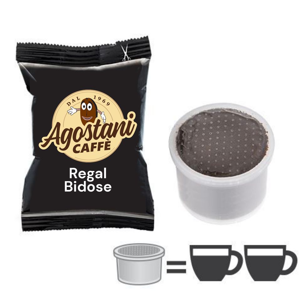 Immagine di 100 capsule bidose (200 tazzine) Caffè Agostani Arabica compatibili Lavazza NIMS senza adattatore