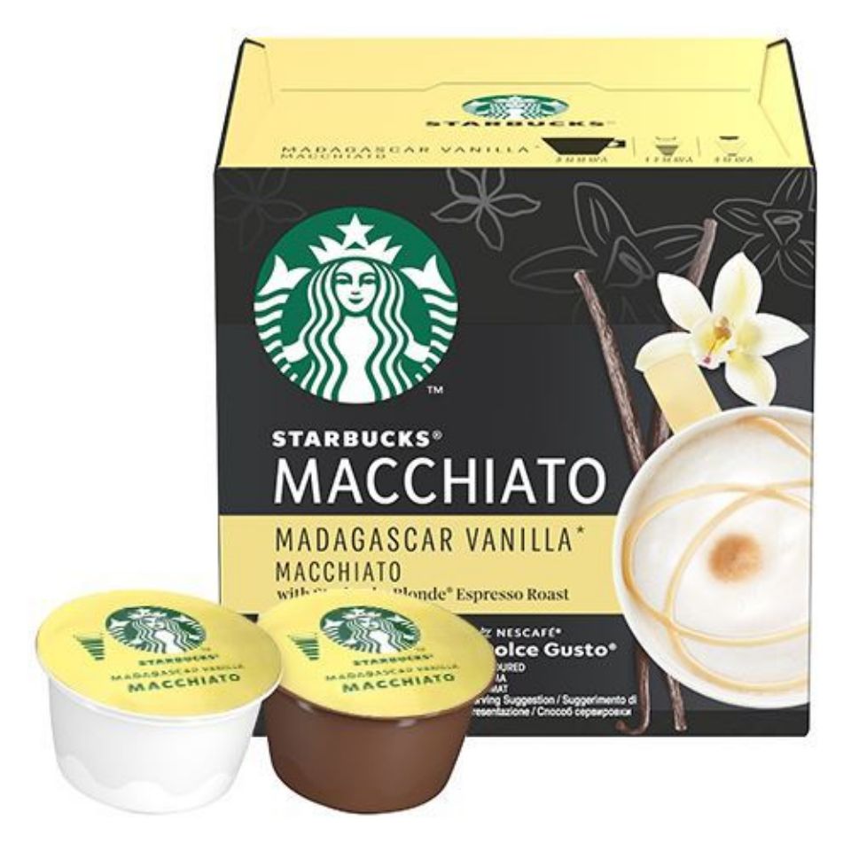 Immagine di 12 capsule STARBUCKS<sup>&reg;</sup> Vanilla Macchiato by Nescafé<sup>&reg;</sup> Dolce Gusto<sup>&reg;</sup>