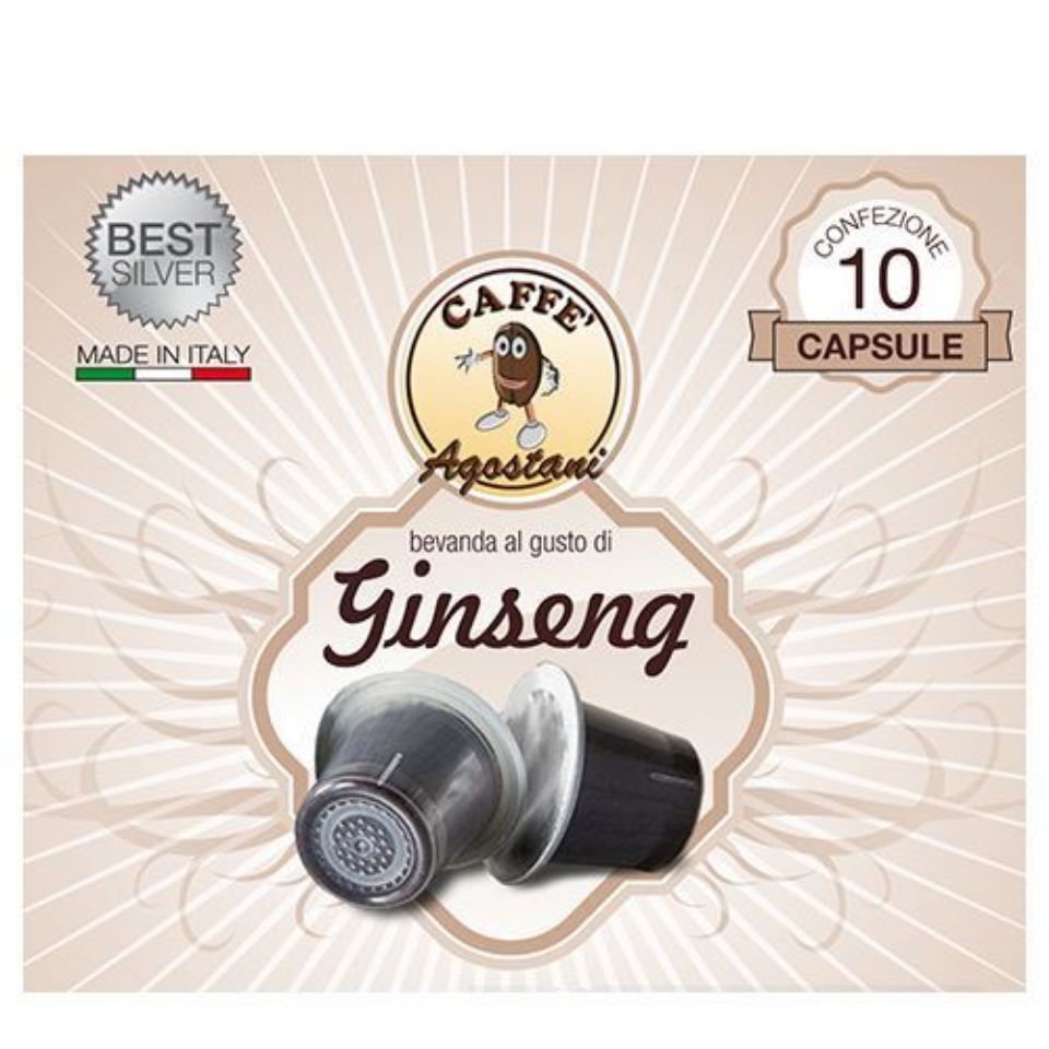 Immagine di 10 capsule Ginseng Agostani Best Silver compatibile Nespresso