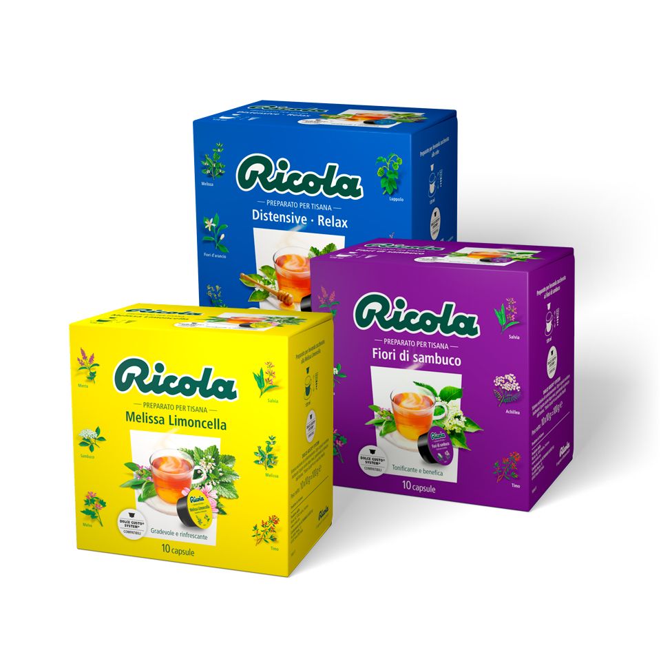 Offerta: 50 capsule Miste tisane Ricola compatibili Nescafé Dolce