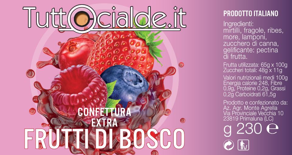 Immagine di 1 Marmellata Frutti di bosco 230g