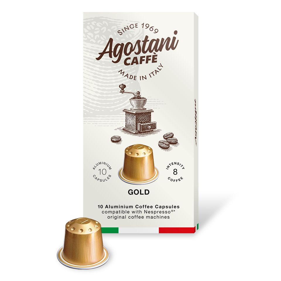 Capsule in alluminio Caffè Agostani Best GOLD compatibili Nespresso
