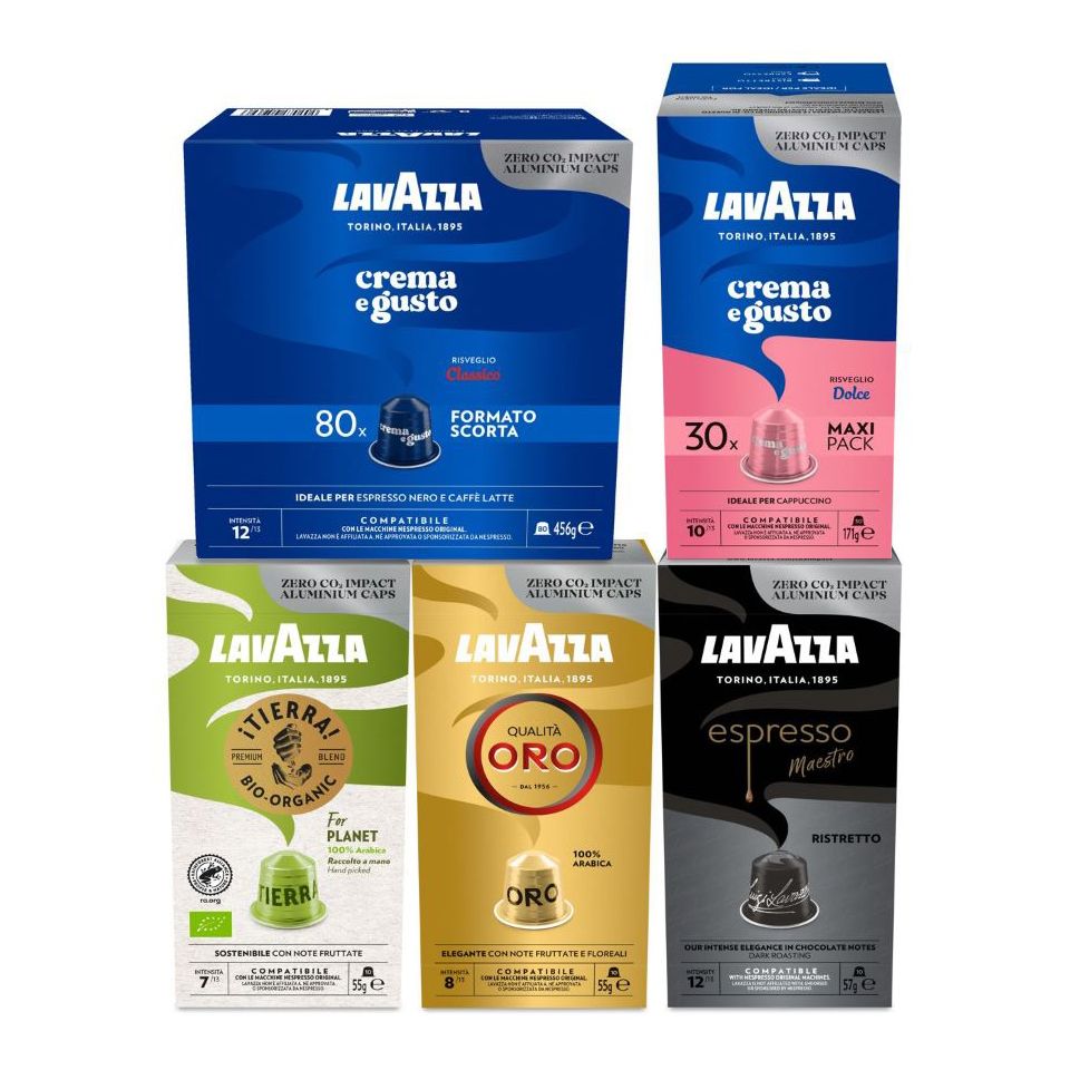 200 Capsule in alluminio di caffè Lavazza compatibili Nespresso a