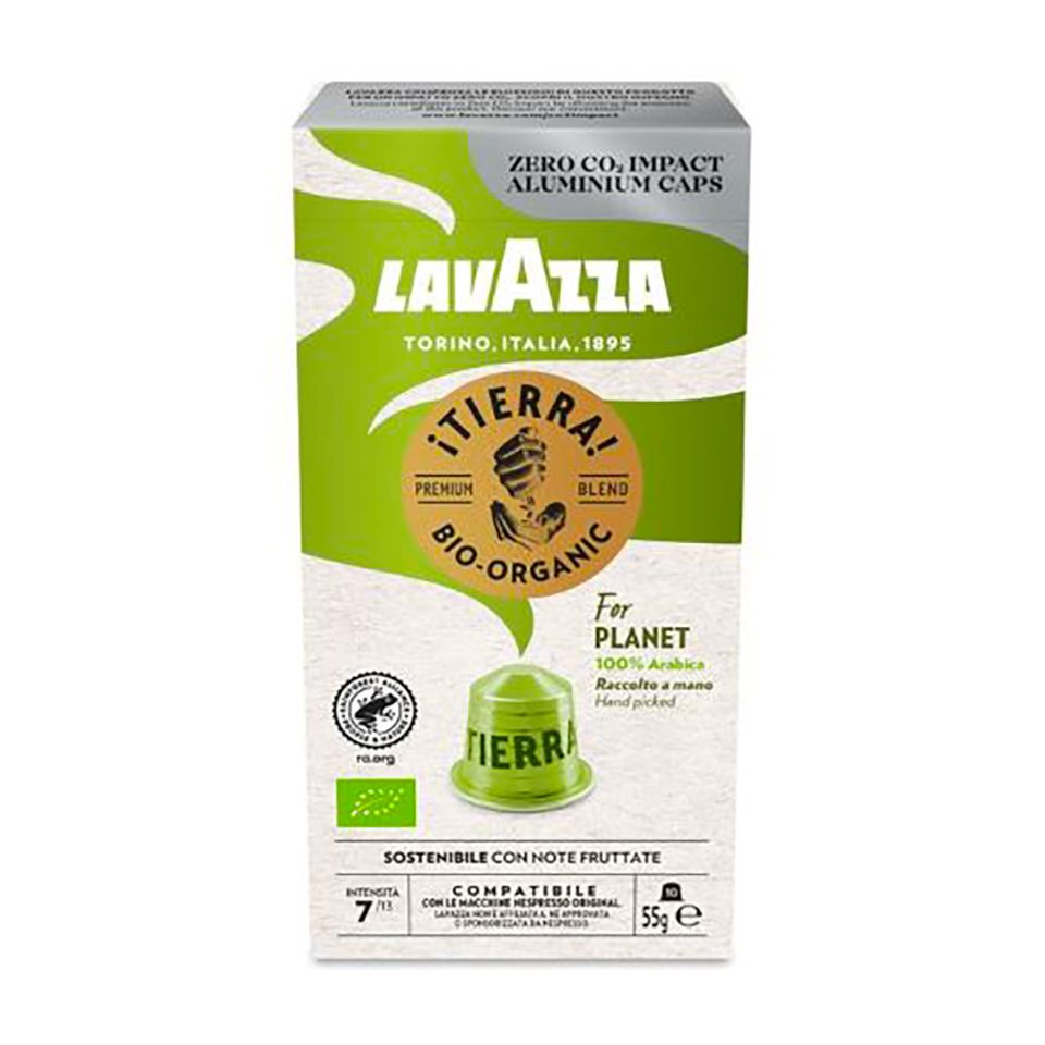 100 Capsule Alluminio Lavazza Tierra For Planet Compatibili Nespresso