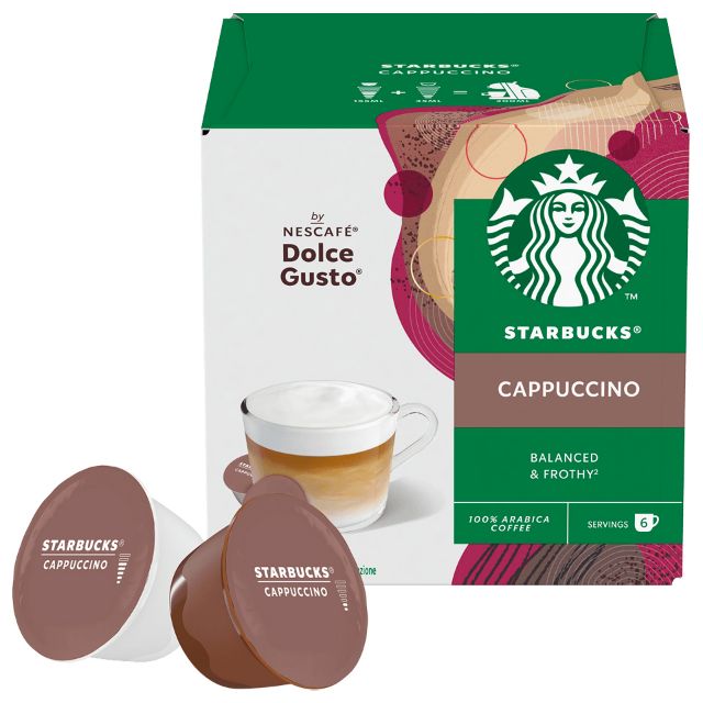 Visualizza i dettagli per 108 capsule STARBUCKS Cappuccino by Nescafé Dolce Gusto 108 capsule STARBUCKS Cappuccino by Nescafé Dolce Gusto