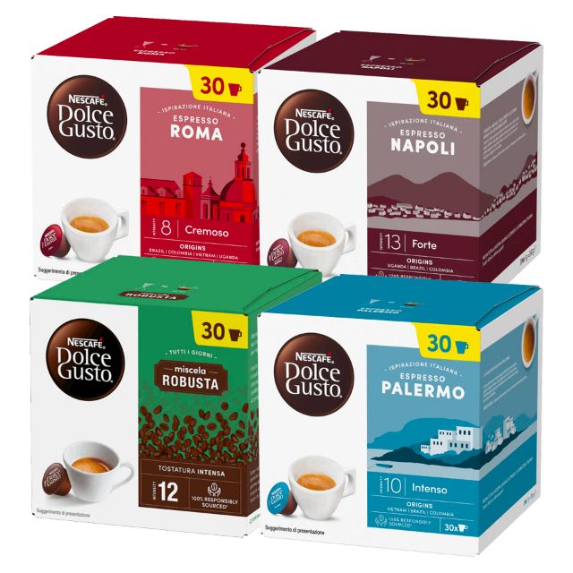 Visualizza i dettagli per 120 capsule MISTE gamma Ispirazione Italiana Nescafé Dolce Gusto 120 capsule MISTE gamma Ispirazione Italiana Nescafé Dolce Gusto