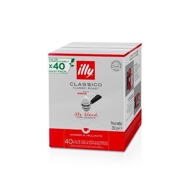 Visualizza i dettagli per 40 cialde ESE 44mm Illy caffè tostato Classico 40 cialde ESE 44mm Illy caffè tostato Classico