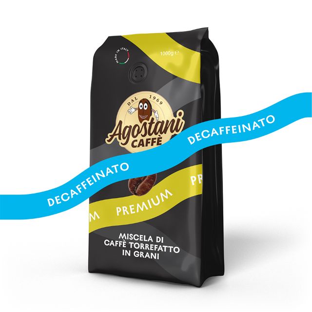 1Kg Caffè in grani Agostani miscela Dek