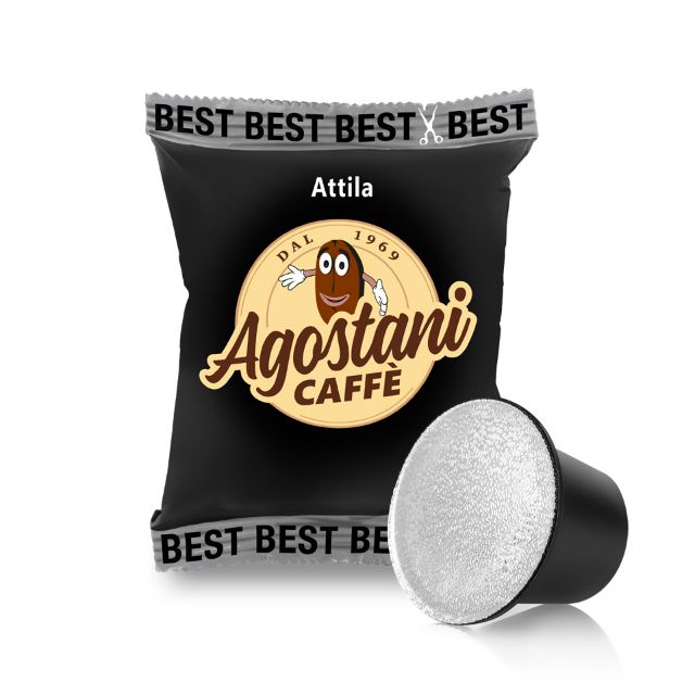 Visualizza i dettagli per 100 Capsule Compatibili Nespresso - Caffè Agostani Best Attila 100 Capsule Compatibili Nespresso - Caffè Agostani Best Attila