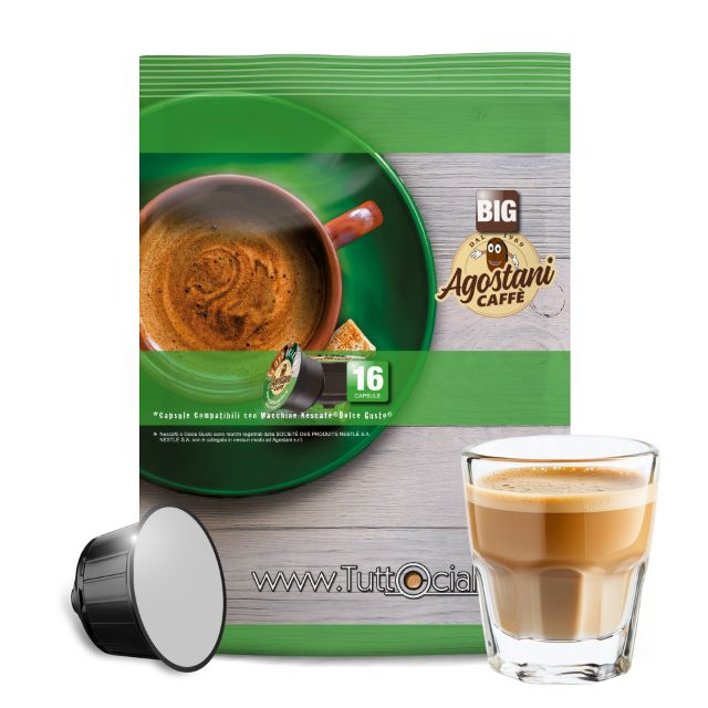 Visualizza i dettagli per 16 Capsule Cortado Agostani Big Compatibili Nescafé Dolce Gusto 16 Capsule Cortado Agostani Big Compatibili Nescafé Dolce Gusto