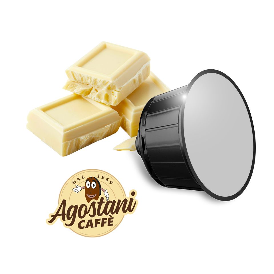 Immagine di 16 Capsule Agostani Big Cioccolata Bianca compatibili Nescafé Dolce Gusto