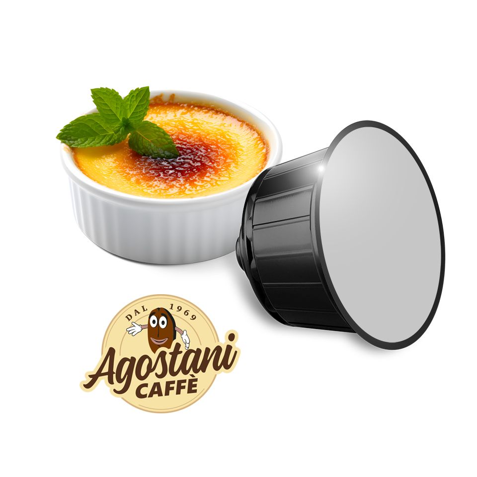 Immagine di 16 Capsule Agostani Big Creme Brulee compatibili Nescafé Dolce Gusto