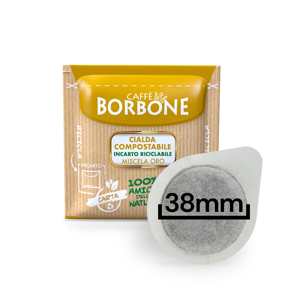 Immagine di 100 Cialde caffè Borbone miscela ORO filtrocarta  38 mm 