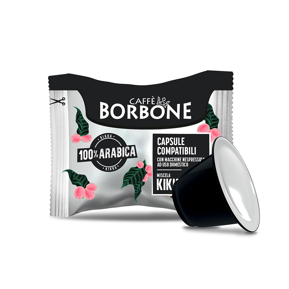 Immagine di 50 Capsule Caffè Borbone Kikka 100% Arabica compatibili Nespresso