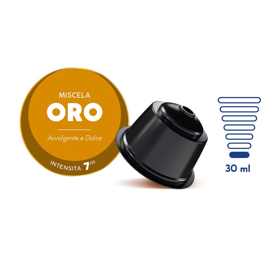 Immagine di 64 Capsule Caffè Borbone Miscela ORO Compatibili Nescafè Dolce Gusto