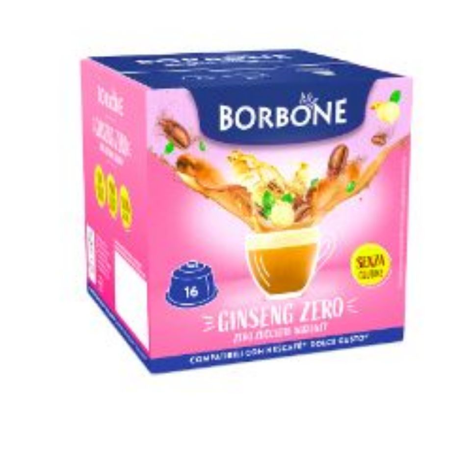 Immagine di 16 Capsule Borbone Compatibili macchine Nescafè Dolce Gusto AL LATTE E GINSENG ZERO A BASSO CONTENUTO DI GRASSI