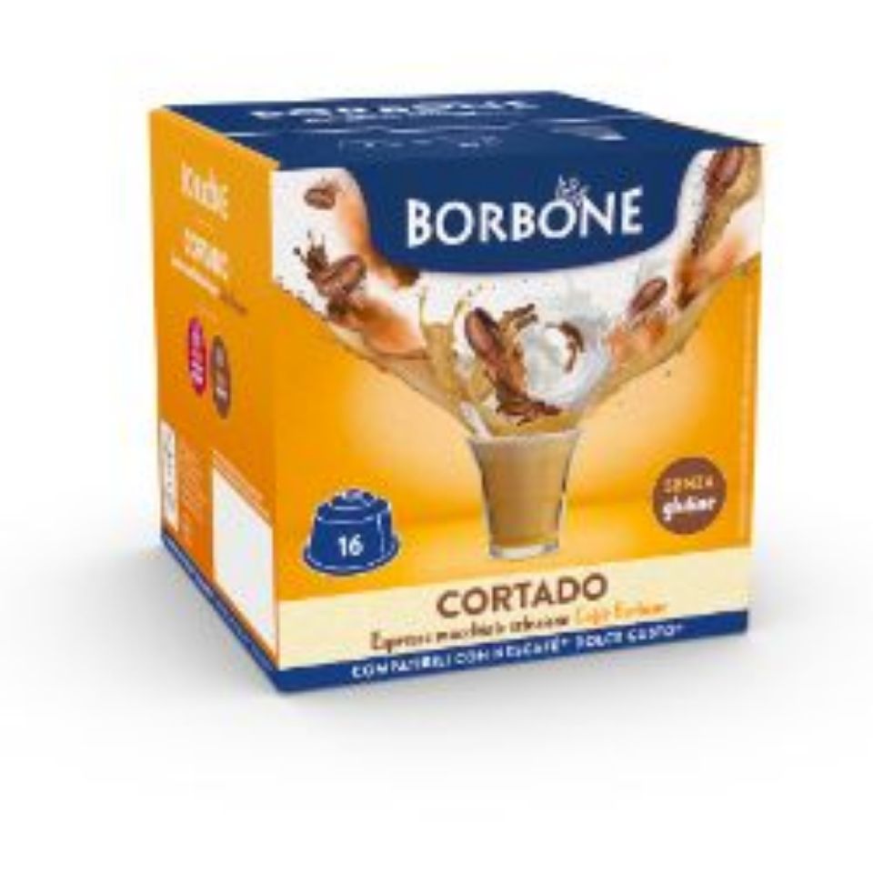 Immagine di 16 Capsule Borbone Compatibili macchine Nescafè Dolce Gusto CORTADO 