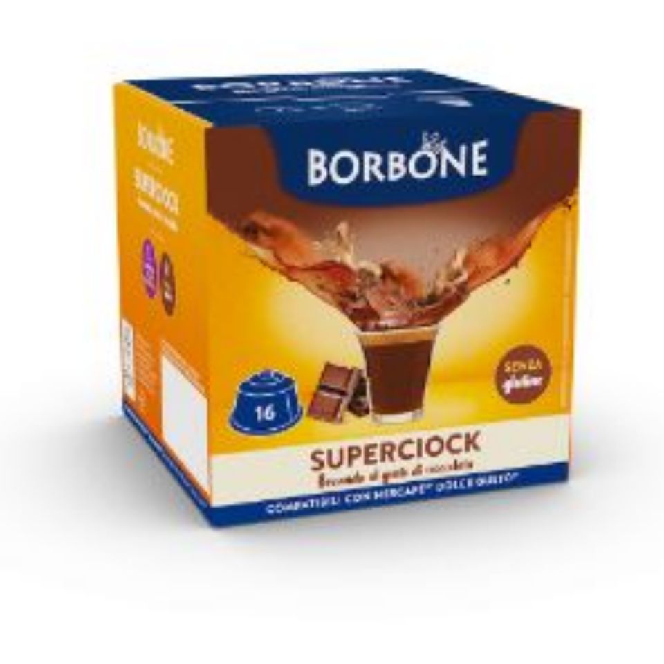 Immagine di 16 Capsule Borbone Compatibili macchine Nescafè Dolce Gusto SUPERCIOK AL GUSTO DI CIOCCOLATA
