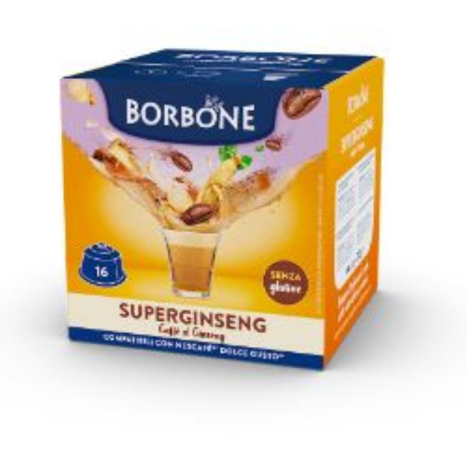 Immagine di 16 Capsule Borbone Compatibili macchine Nescafè Dolce Gusto SUPERGINSENG CAFFÈ AL LATTE E GINSENG