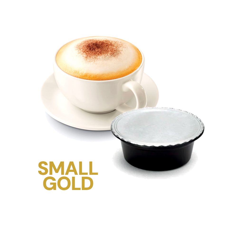 Immagine di 16 capsule Cappuccino Agostani SMALL GOLD compatibili Lavazza a Modo Mio