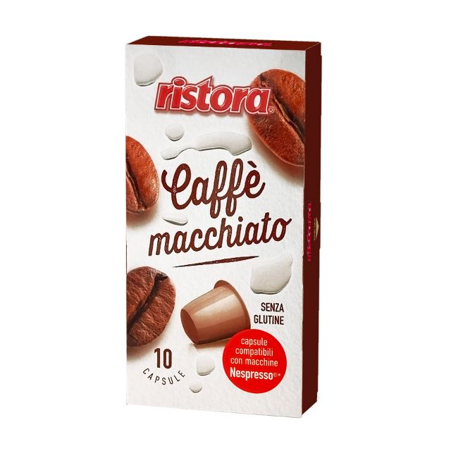 10 capsule Caffè macchiato Ristora compatibile Nespresso
