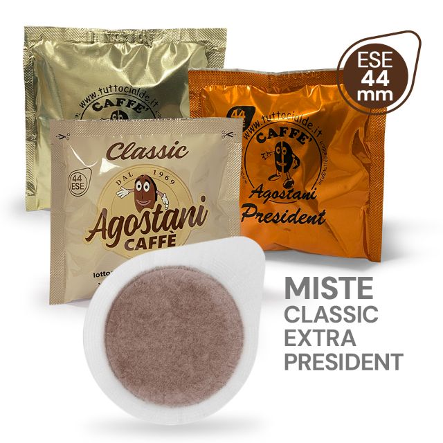 150 Cialde Caffè Agostani MISTE formato 44mm ESE compatibili MOKONA