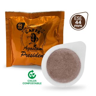 150 Cialde Caffè Agostani President formato 44mm ESE compatibili MOKONA